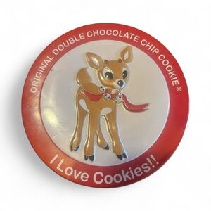 Vintage “I Love Cookies!” Reindeer Cookie Tin – Original Gourmet Double